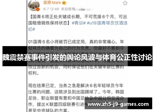 魏震禁赛事件引发的舆论风波与体育公正性讨论 魏震禁赛事件引发的舆论风波与体育公正性讨论